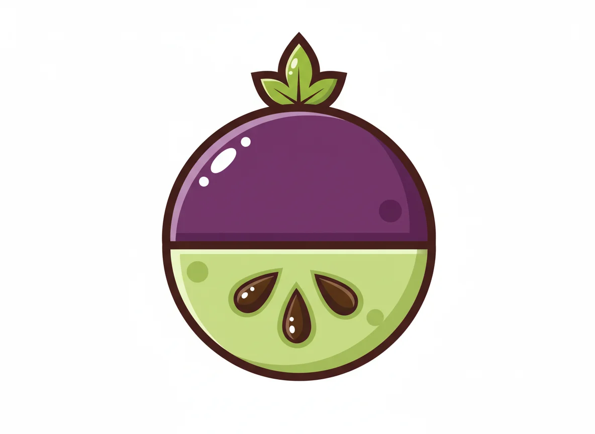 Cross-section of a grape showing skin above, pulp and seeds below